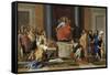 Le jugement de Salomon-Nicolas Poussin-Framed Stretched Canvas