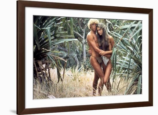 Le Lagon Bleu THE BLUE LAGOON by RandalKleiser with Christopher Atkins, Brooke Shields, 1980 (photo-null-Framed Photo