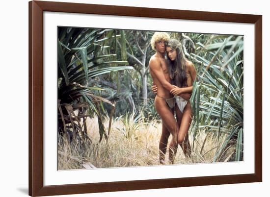 Le Lagon Bleu THE BLUE LAGOON by RandalKleiser with Christopher Atkins, Brooke Shields, 1980 (photo-null-Framed Photo