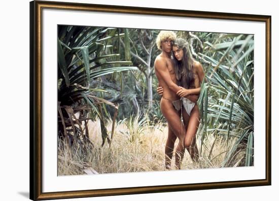 Le Lagon Bleu THE BLUE LAGOON by RandalKleiser with Christopher Atkins, Brooke Shields, 1980 (photo-null-Framed Photo