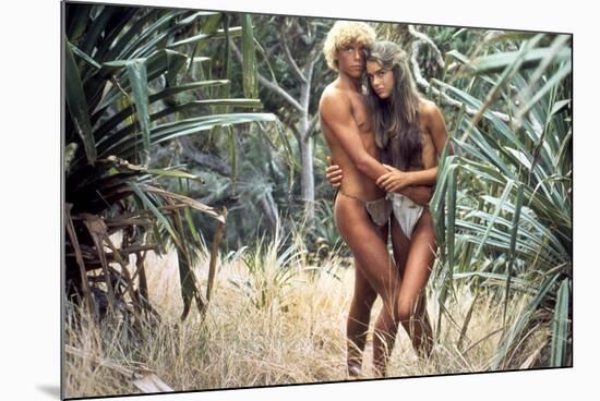 Le Lagon Bleu THE BLUE LAGOON by RandalKleiser with Christopher Atkins, Brooke Shields, 1980 (photo-null-Mounted Photo