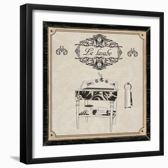 Le Lavabo - Black and Cream-Piper Ballantyne-Framed Art Print