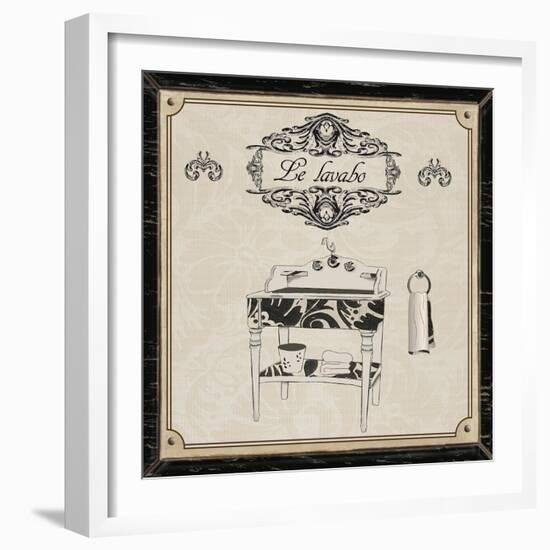 Le Lavabo - Black and Cream-Piper Ballantyne-Framed Art Print