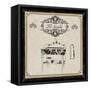 Le Lavabo - Black and Cream-Piper Ballantyne-Framed Stretched Canvas