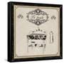 Le Lavabo - Black and Cream-Piper Ballantyne-Framed Stretched Canvas