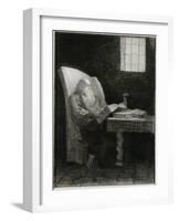 Le liseur : vieillard barbu assis-Odilon Redon-Framed Giclee Print