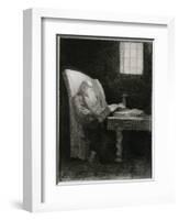 Le liseur : vieillard barbu assis-Odilon Redon-Framed Giclee Print