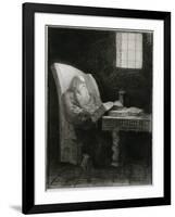 Le liseur : vieillard barbu assis-Odilon Redon-Framed Giclee Print