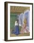 Le Livre d'Heures d'Etienne Chevalier : Les Heures de la Vierge, La seconde Annonciation-Jean Fouquet-Framed Giclee Print