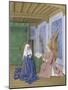 Le Livre d'Heures d'Etienne Chevalier : Les Heures de la Vierge, La seconde Annonciation-Jean Fouquet-Mounted Giclee Print