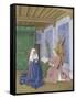 Le Livre d'Heures d'Etienne Chevalier : Les Heures de la Vierge, La seconde Annonciation-Jean Fouquet-Framed Stretched Canvas