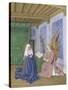 Le Livre d'Heures d'Etienne Chevalier : Les Heures de la Vierge, La seconde Annonciation-Jean Fouquet-Stretched Canvas
