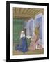 Le Livre d'Heures d'Etienne Chevalier : Les Heures de la Vierge, La seconde Annonciation-Jean Fouquet-Framed Giclee Print
