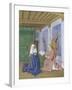 Le Livre d'Heures d'Etienne Chevalier : Les Heures de la Vierge, La seconde Annonciation-Jean Fouquet-Framed Giclee Print