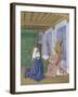 Le Livre d'Heures d'Etienne Chevalier : Les Heures de la Vierge, La seconde Annonciation-Jean Fouquet-Framed Giclee Print