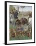 Le Livre d'Heures d'Etienne Chevalier : Les Suffrages des Saints, Saint Paul sur le chemin de Damas-Jean Fouquet-Framed Giclee Print