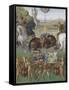 Le Livre d'Heures d'Etienne Chevalier : Les Suffrages des Saints, Saint Paul sur le chemin de Damas-Jean Fouquet-Framed Stretched Canvas