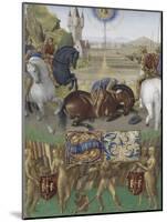 Le Livre d'Heures d'Etienne Chevalier : Les Suffrages des Saints, Saint Paul sur le chemin de Damas-Jean Fouquet-Mounted Giclee Print