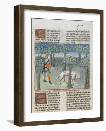 Le Livre de la chasse de Gaston Phébus : manière de chasser le cerf dans la forêt-null-Framed Giclee Print