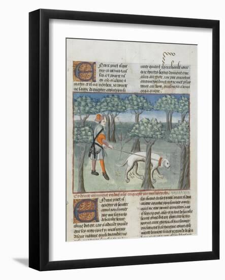 Le Livre de la chasse de Gaston Phébus : manière de chasser le cerf dans la forêt-null-Framed Giclee Print