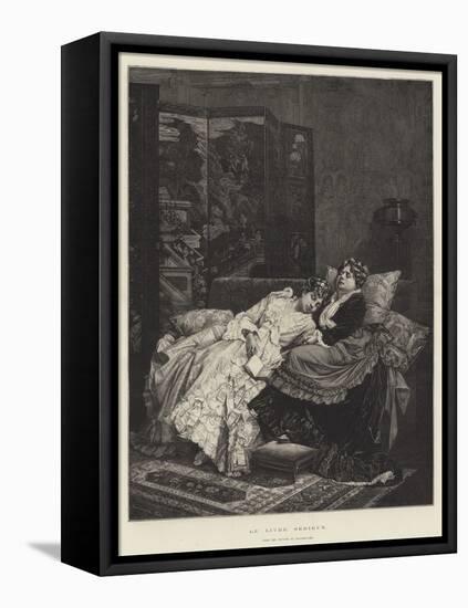 Le Livre Serieux-Auguste Toulmouche-Framed Stretched Canvas