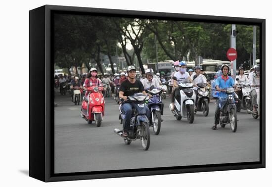 Le Loi Boulevard, Ho Chi Minh City (Saigon), Vietnam, Indochina, Southeast Asia, Asia-Wendy Connett-Framed Stretched Canvas
