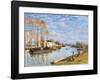 Le Loing A Saint-mammes-Alfred Sisley-Framed Art Print