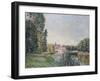 Le Loing Et L'Eglise De Moret, 1886-Eugène Boudin-Framed Giclee Print