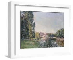 Le Loing Et L'Eglise De Moret, 1886-Eugène Boudin-Framed Giclee Print