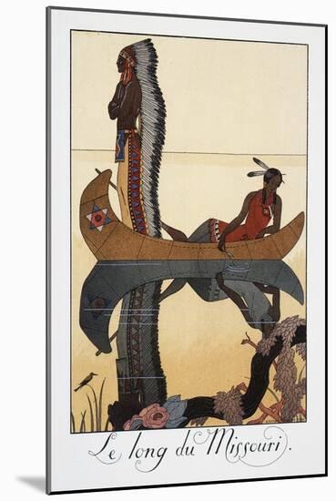 Le Long Du Missouri-Georges Barbier-Mounted Giclee Print