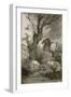 Le Loup et l'Agneau. Esquisse pour les "Fables de La Fontaine"-Gustave Moreau-Framed Giclee Print