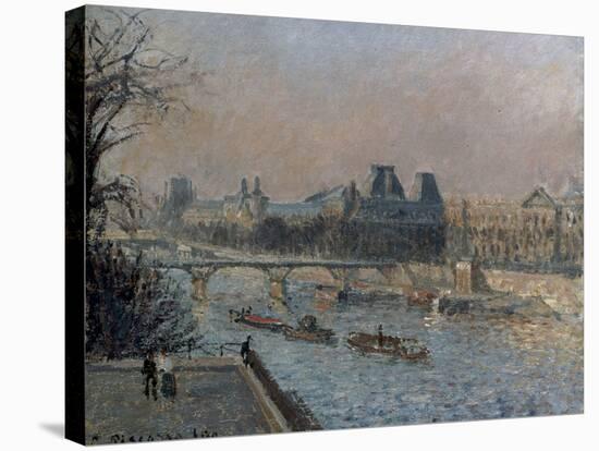 Le Louvre, Apres-Midi, 1902-Camille Pissarro-Stretched Canvas