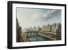 Le Louvre, le Pont-Neuf et le quai des Orfèvres, vu du quai des Grands-Augustins-Nicolas Jean Baptiste Raguenet-Framed Giclee Print