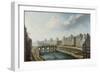 Le Louvre, le Pont-Neuf et le quai des Orfèvres, vu du quai des Grands-Augustins-Nicolas Jean Baptiste Raguenet-Framed Giclee Print