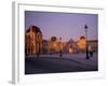 Le Louvre Museum and Glass Pyramids, Paris, France-David Barnes-Framed Photographic Print