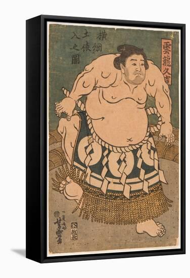Le Lutteur De Sumo Unryu Kyukichi (Unryu Hisakichi). Estampe De Toyokuni, Utagawa (1769-1825), 1830-Utagawa Toyokuni-Framed Stretched Canvas