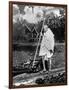 Le Mahatma Mohandas Karamchand Gandhi (1869-1948) During Salt March in 1930-null-Framed Photo