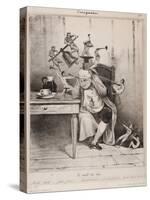 Le Mal De Tête, 1833-Honore Daumier-Stretched Canvas