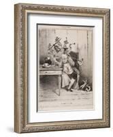 Le Mal De Tête, 1833-Honore Daumier-Framed Giclee Print