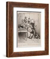 Le Mal De Tête, 1833-Honore Daumier-Framed Giclee Print