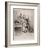 Le Mal De Tête, 1833-Honore Daumier-Framed Giclee Print