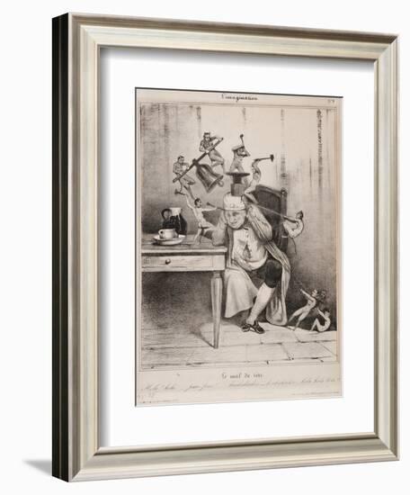 Le Mal De Tête, 1833-Honore Daumier-Framed Giclee Print