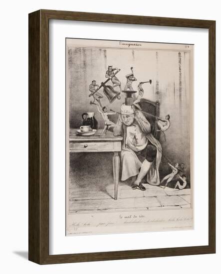 Le Mal De Tête, 1833-Honore Daumier-Framed Giclee Print