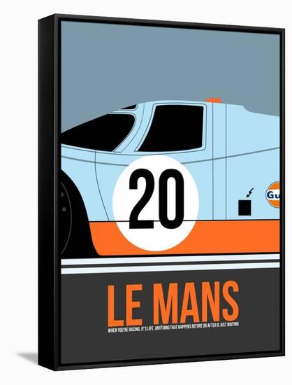 Le Mans Poster 2-Anna Malkin-Framed Stretched Canvas