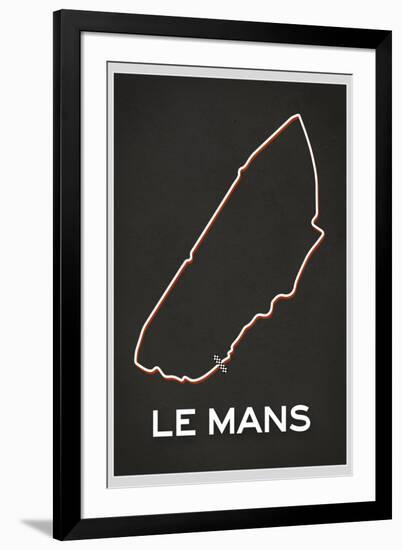 Le Mans Race Course-null-Framed Art Print