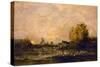 Le marais au soleil couchant (1861)-Charles-François Daubigny-Stretched Canvas