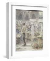 Le march? Dieppe-Camille Pissarro-Framed Giclee Print