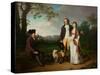 Le Marchand Danois Niels Ryberg Avec Son Fils Johan Christian Et Sa Belle-Fille Engelke  (Niels Ry-Jens Juel-Stretched Canvas