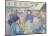 Le Marche de Gisors, 1889-Camille Pissarro-Mounted Giclee Print