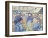 Le Marche de Gisors, 1889-Camille Pissarro-Framed Giclee Print